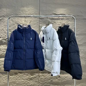 Luxury Reps Ralph Lauren Down Jacket Red Duck Nylon Winter Embroidery
