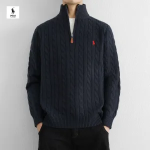 High Quality Ralph Lauren Knitwear Red Wool Jacquard