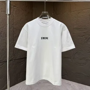 Super Clone AAA Dior Short-Sleeved T-Shirt Red Cotton Pure Autumn Winter