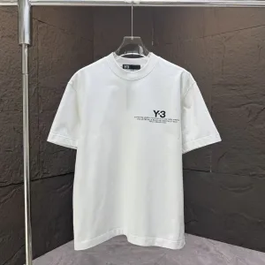 High Quality Yohji Yamamoto Short-Sleeved T-Shirt Black Cotton Pure Autumn Winter