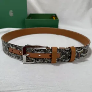 Designer Goyard Belts Red Cowhide Material Selection High-End Quality