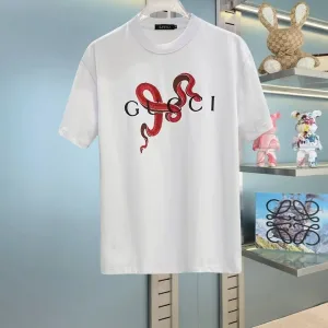High Quality AAA Gucci Short-Sleeved T-Shirt Cotton Fine Plain Weave Understated Luxury