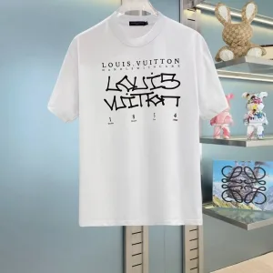 Reps Louis Vuitton Short-Sleeved T-Shirt Cotton Fine Plain Weave Understated Luxury And Sophistication