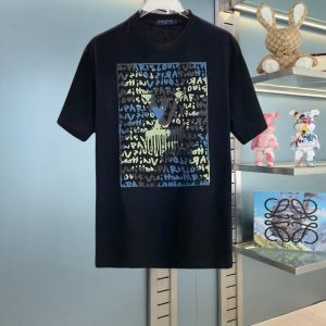 Designer Luxury Louis Vuitton Cotton Short-Sleeved T-Shirt