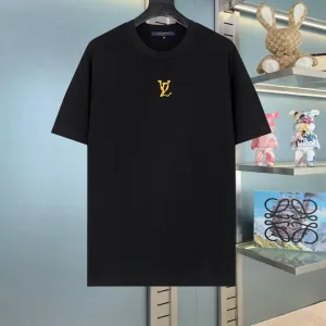 Super Clone Louis Vuitton Short Sleeves Red Cotton Pure