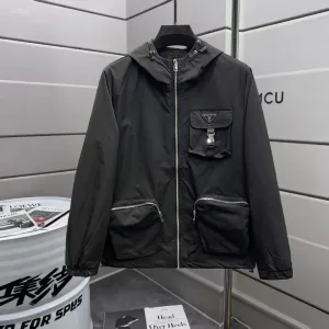 High Quality Prada Outerwear Black Delicate And Soft To The Touch Autumn Winter