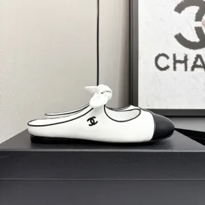 Luxury Chanel Mary Jane Shoes Black Genuine Leather Cowhide Spring Early Color Blocking