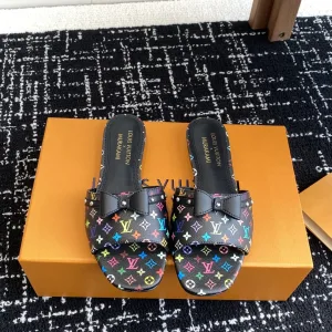 AAA Louis Vuitton Sandals Sheepskin Cowhide Denim Spring Summer