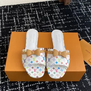 Super Clone Louis Vuitton Sandals Sheepskin Cowhide Denim Spring Summer