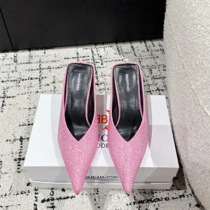 Super Clone Luxury Balenciaga Slippers Genuine Leather Sheepskin Street Style
