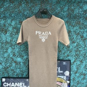 High Quality Designer Prada Jacquard Short-Sleeved Shirts For Spring