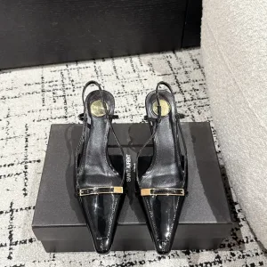 Reps Saint Laurent Sandals Genuine Leather Sheepskin Patent