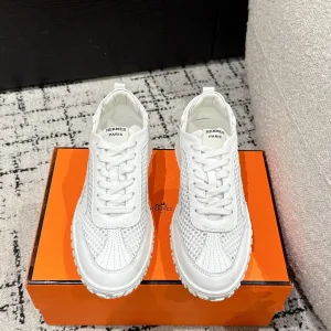 Super Clone AAA Hermes Sneakers Color Goatskin Suede Cowhide