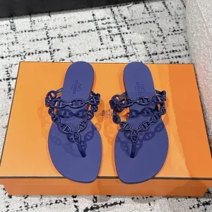 AAA Designer Hermes Slippers Rubber