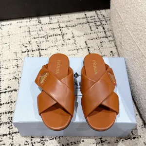 Designer Reps Prada Slippers Color Sheepskin Spring Summer