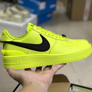 AAA Nike Sneakers Green Microfiber Top-Grain Cowhide