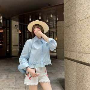Aaa Designer Loewe Lace Shirt