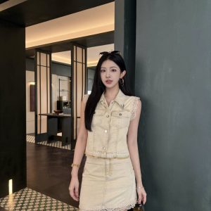 Luxury Valentino Denim Vest For Spring