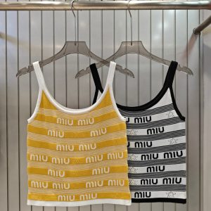 Aaa Miu Miu Jacquard Tank Top
