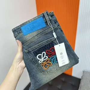 Super Clone Designer Loewe Jeans Ash Exquisite Workmanship Winter