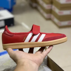 Super Clone Designer Adidas Sneakers Red Microfiber Top-Grain Cowhide Lace Business Commute