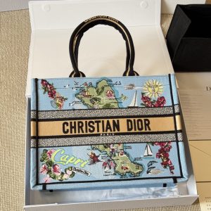 Designer Dior Jacquard Shopping Bags