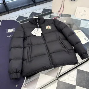 Super Clone Moncler Down Jacket Black Neutral Duck Nylon Relaxed Fit