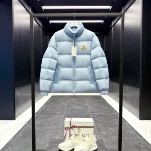 AAA Designer Moncler Outerwear Red Eva Goose Down Nylon Fabric Patch Zippered Pocket