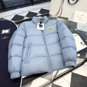 Luxury Reps Moncler Outerwear Red Goose Down Nylon Fabric Patch Zippered Pocket