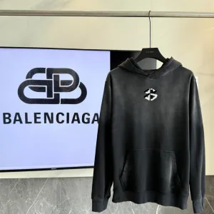 AAA Designer Balenciaga Short-Sleeved Shirt Ash Cowhide Embroidery