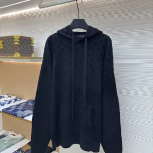 Super Clone Louis Vuitton Long-Sleeved Red Cotton Wool Jacquard
