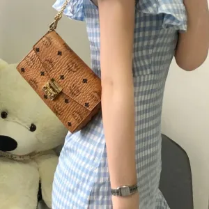 Reps Mcm Wallets Brown Cowhide