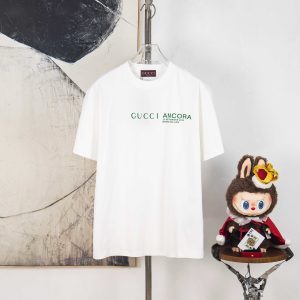 Aaa Designer Gucci Suede Short-Sleeved T-Shirt