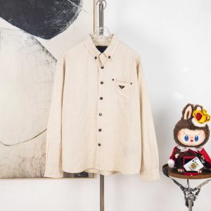 High Quality Prada Bronze Long-Sleeved Shirt For Summer