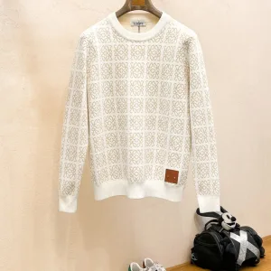 Super Clone Loewe Sweaters Ash Wool Autumn Winter And Early Even Stitching