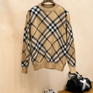 Designer Burberry Sweaters Ash Wool Autumn Winter And Early Even Stitching