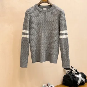 High Quality Super Clone Monk Sweaters Ash Wool Autumn Winter And Early Even Stitching