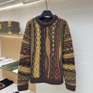 Reps Louis Vuitton Sweater Ash Wool Blend Jacquard