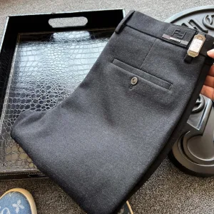Luxury AAA Fendi Trousers Brown Sophistication