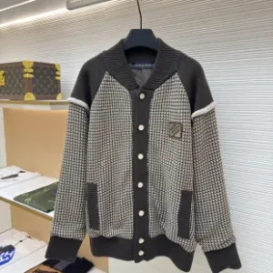 AAA Louis Vuitton Jacket Red Cotton Wool Rayon Jacquard Spring Summer Pattern Embroidery 3D