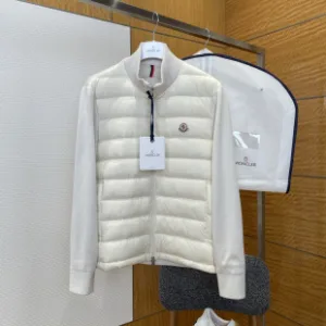 Reps Moncler Long-Sleeved Red Goose Down Duck Polyester Nylon Tear-Resistant Fabric Ribbed Patch