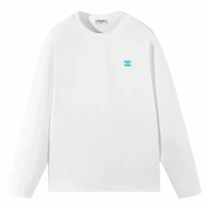 Super Clone Chanel Undershirt Red Cotton Pure Embroidery Color Blocking