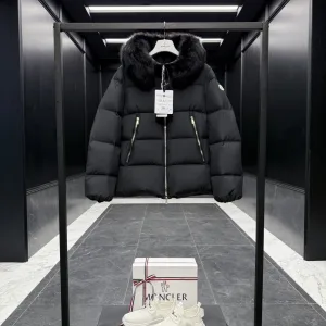 Super Clone Moncler Outerwear Red Wool Goose Down Polyester Lace Classic And Elegant Zippered Pocket