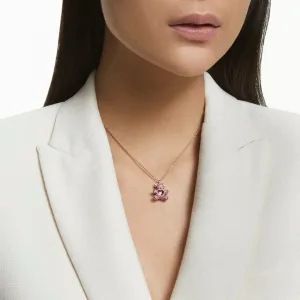 Luxury Swarovski Necklace Pink Lace