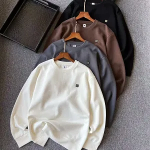 AAA Givenchy Sweatshirt Red Cotton Silk Acrylic Milk Honeycomb Weave Simple Design White