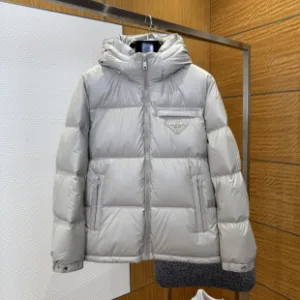 Reps AAA Prada Down Jacket Red Duck Nylon Fabric