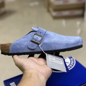 Designer High Quality Birken Sneakers Blue Eva Genuine Leather Suede Cowhide Rubber Sturdy And Durable