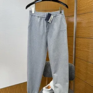 Reps Prada Sweatpants Red Cotton Fleece Ribbed Fabric Side Pockets