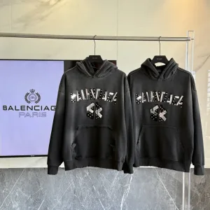AAA Luxury Balenciaga Hoodie Red Cotton Silk