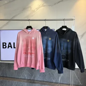 AAA Balenciaga Hoodie Blue Gradient Print